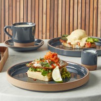 Kava Grey Stoneware Presentation Plate